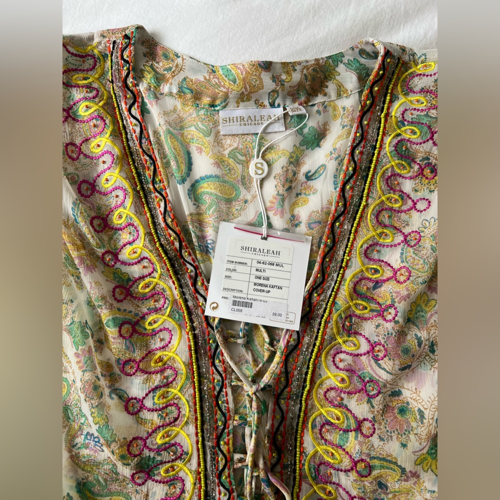 NWT Shiraleah Chicago Paisley Kimono Kaftan Coverup One Size New